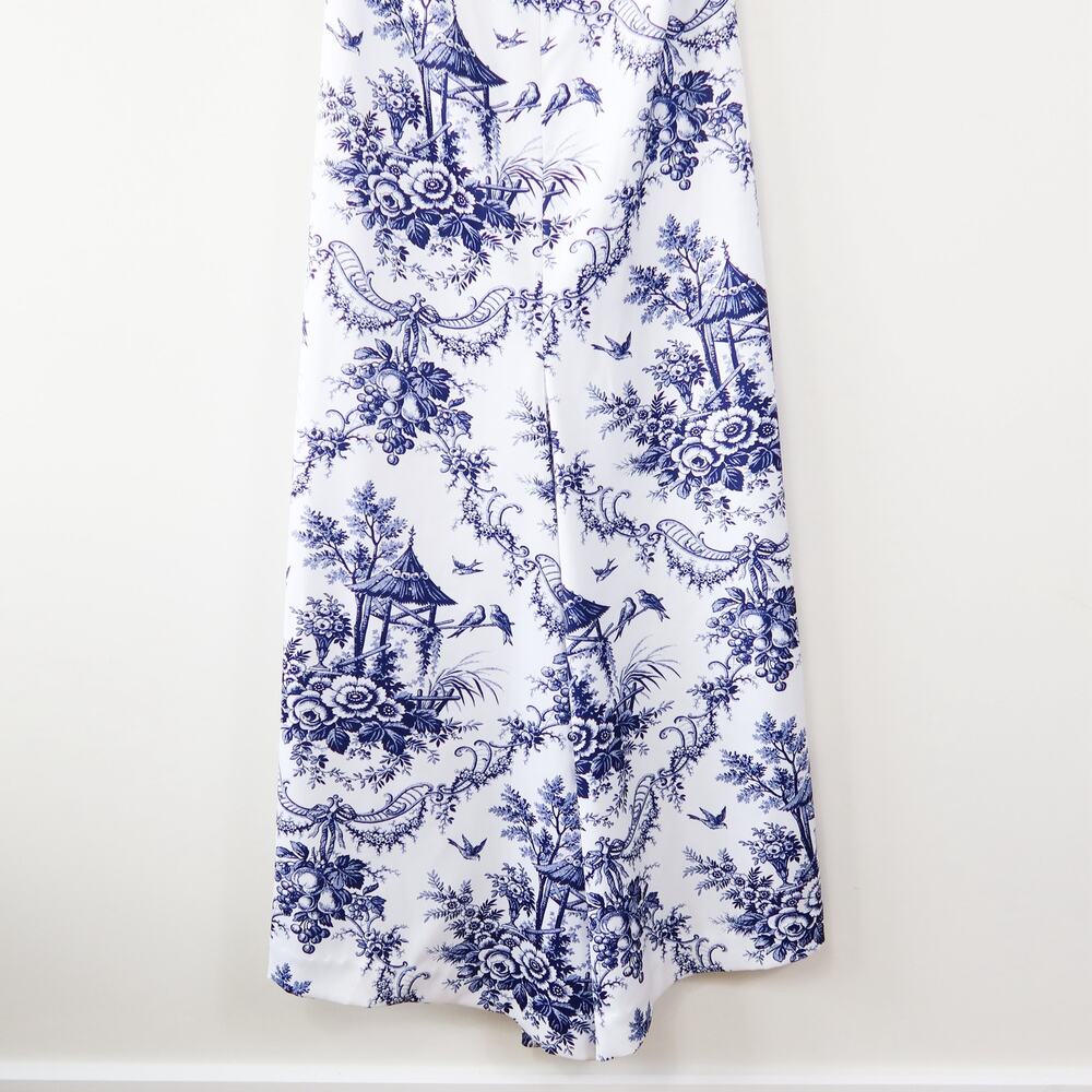 Vintage Jessica McClintock for Gunne Sax Formal Gown Blue and White Size 11 - Picture 8 of 10